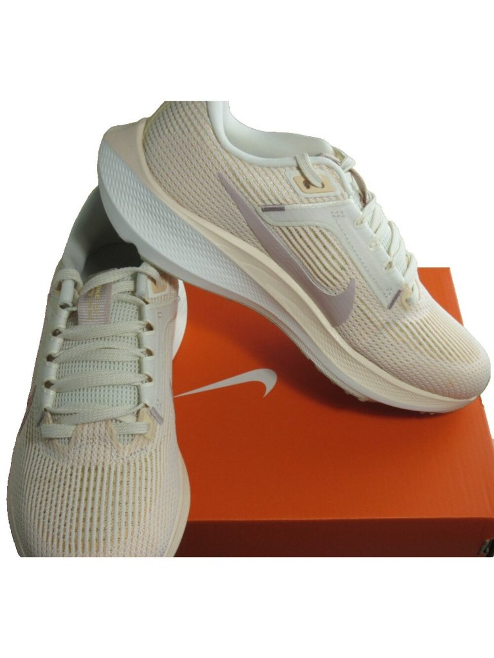Women's Nike Air Zoom Pegasus 40 Running Shoes Pale Ivory Peach Pink Size 7 NIB - Picture 4 of 7
